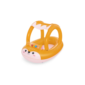 Dmuchany Ponton Lisek dla dzieci 3+ BESTWAY 94x66cm + Dmuchany daszek + Sensoryczna grzechotka